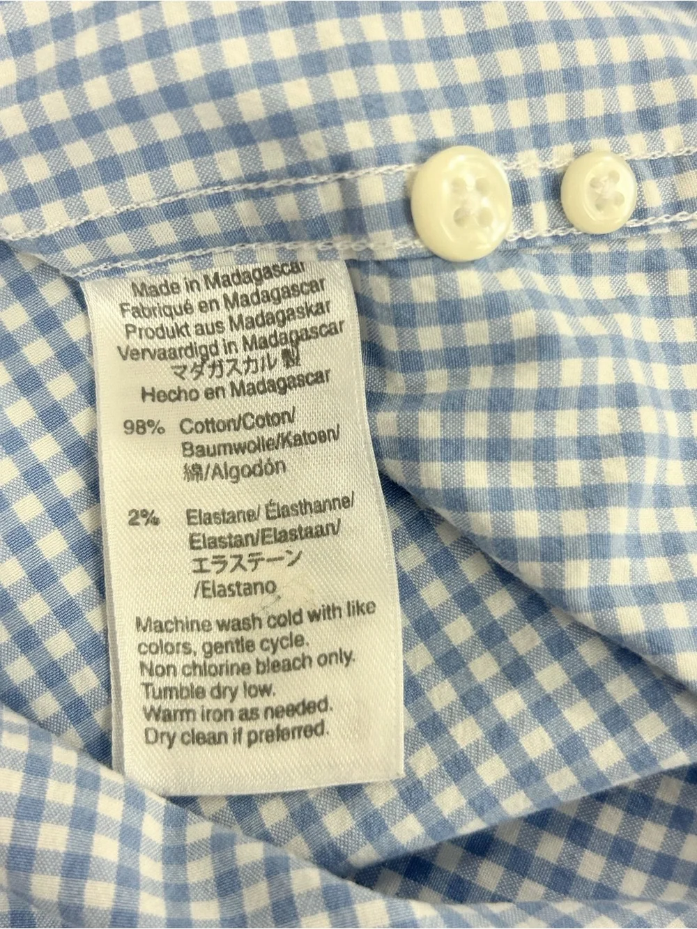 J. Crew Slim Fit Men’s Size S Checked Button Down Shirts Light Blue and Navy